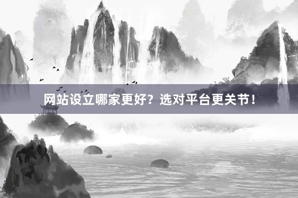 网站设立哪家更好？选对平台更关节！